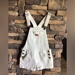 Dickies White Short Overalls - Medium